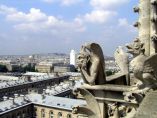 Pohled z Notre-Dame na chrliče a nejvyšší bod Paříže Sacré-Coeur