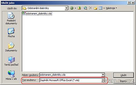Excel - doplněk