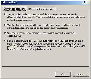 Excel - doplněk, zabezpečení.