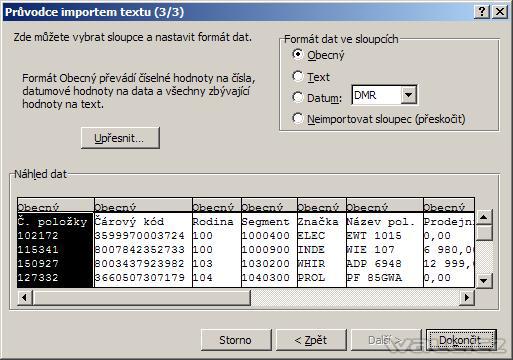 Excel - Import textového souboru