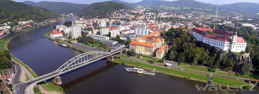 Panoramatický pohled na Děčín